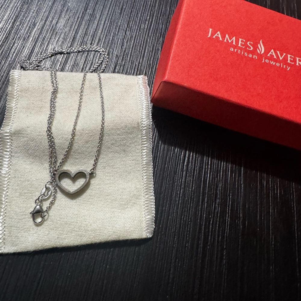 James Avery Silver Petite Heart Necklace